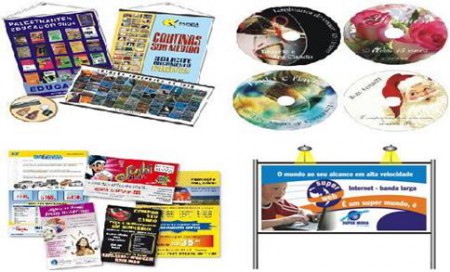 Criação e impressão de Banner/lLona, Impressão em CD/DVD, Flayer, Cartão Comercial, Cardápios, Marca Página, Convites, e muito mais...